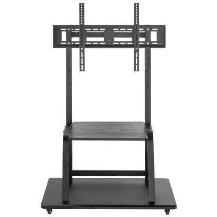 Aisens Soporte de Suelo ECO FT100E-231 con Ruedas y Bandeja DVD, Negro